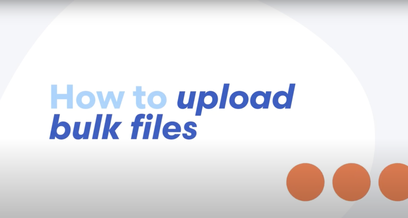 How to upload bulk files